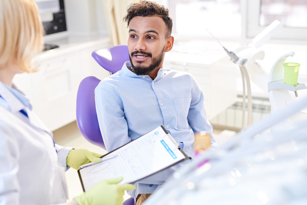 dental consultation with a patient